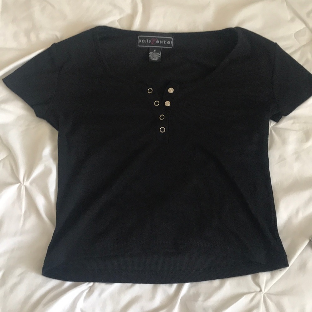 Black shirt with buttons